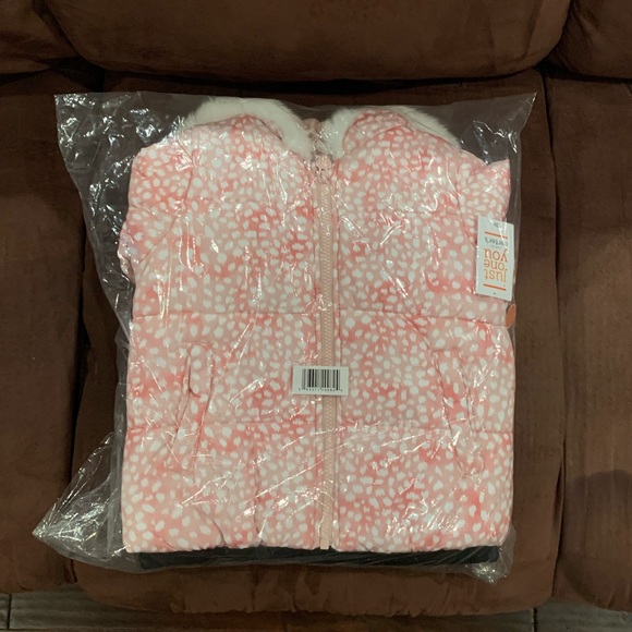 Toddler Girls’ Leopard Snowsuit W/Bib Light Pink - Picture 3 of 3